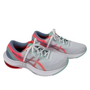 ASICS Women's Gel Pulse 13 Athletic Shoes - White, Pink, and Teal Size-7.5 EUC